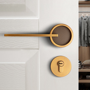 Bedroom door lock magnetic suction silent indoor minimalist room door lock
