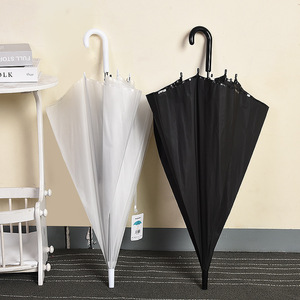 Black and white umbrellas