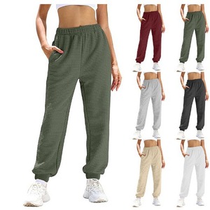 Autumn and winter women's fashion American pants in solid colors