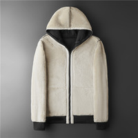 Top with plush and thick hooded hoodie jacket, trendy