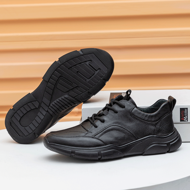 Trendy and fashionable black running shoes